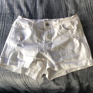 White holister shorts